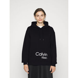 Calvin Klein dámská černá mikina Oversized - S (BEH)